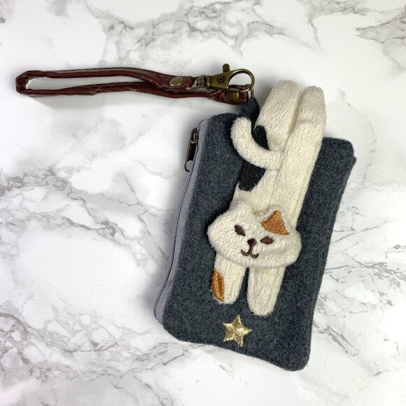 Miranda Cat Card Holder + Coin Purse - Calico Cat - Picture 1 of 6